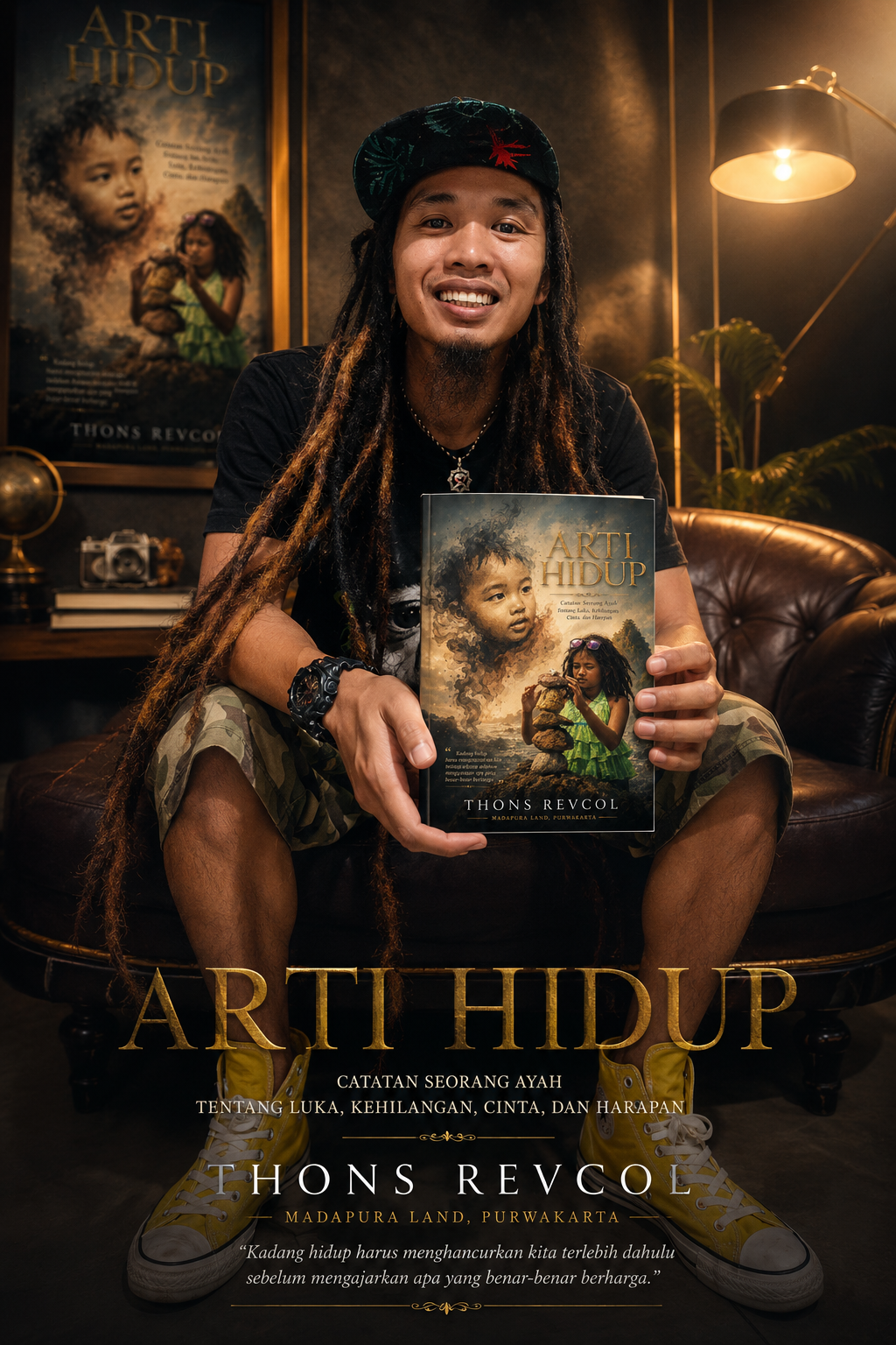 Mockup 3D buku Arti Hidup